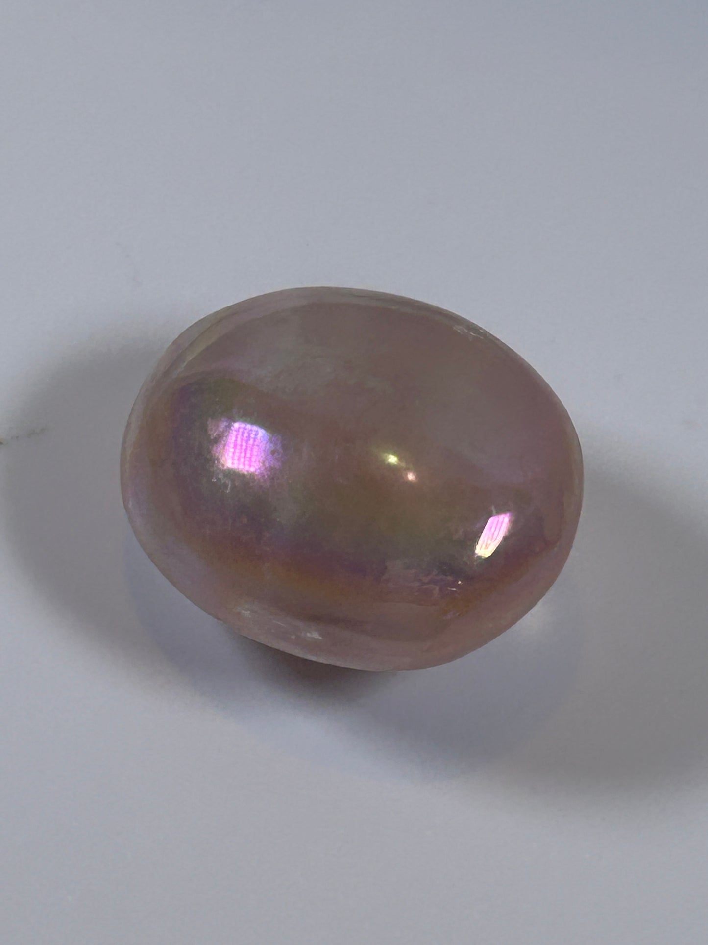 (#132) - ANGEL AURA QUARTZ PALM STONE POLISHED - NEW