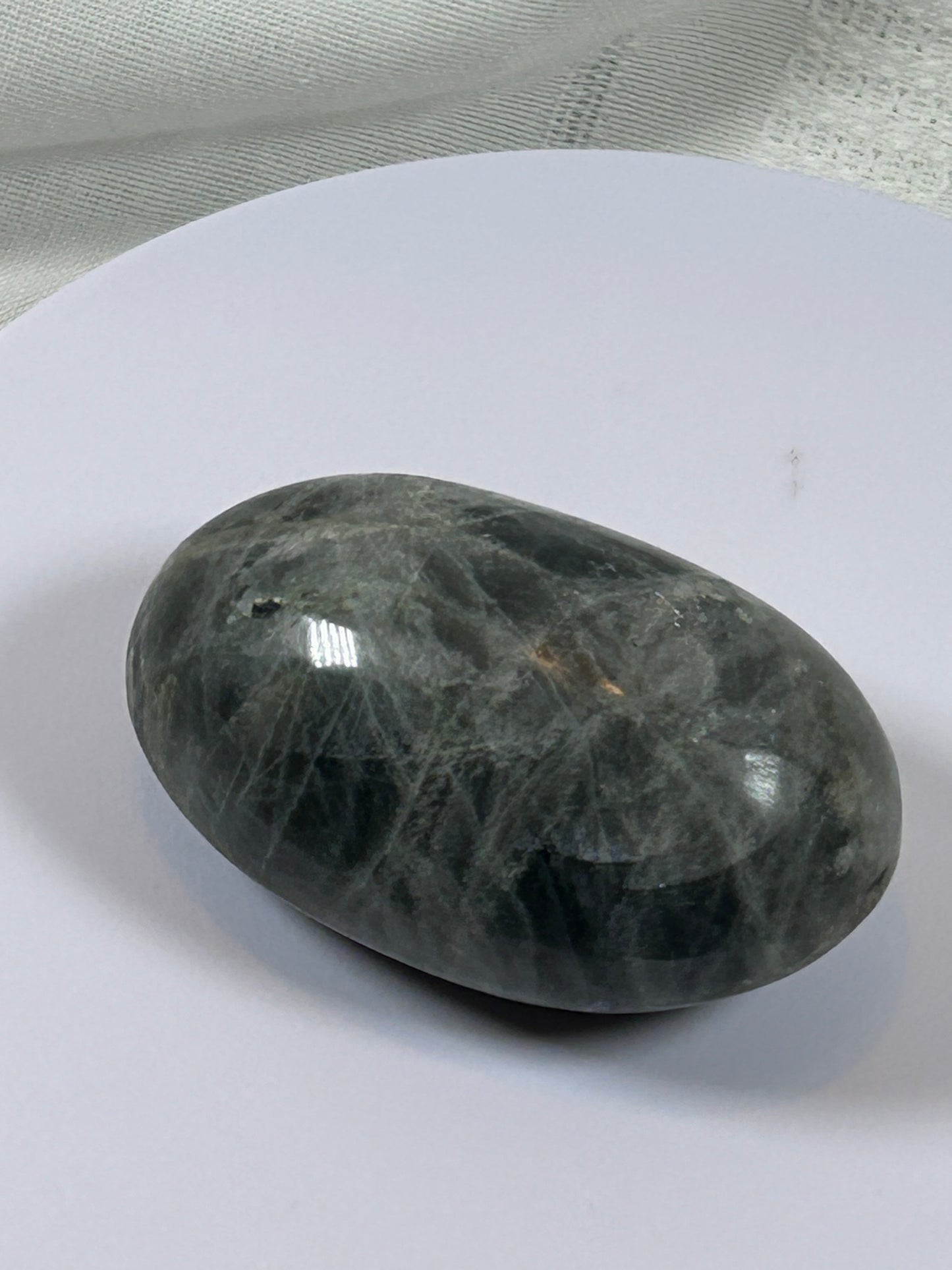 (#134) - LABRADORITE PALM STONE POLISHED - NEW