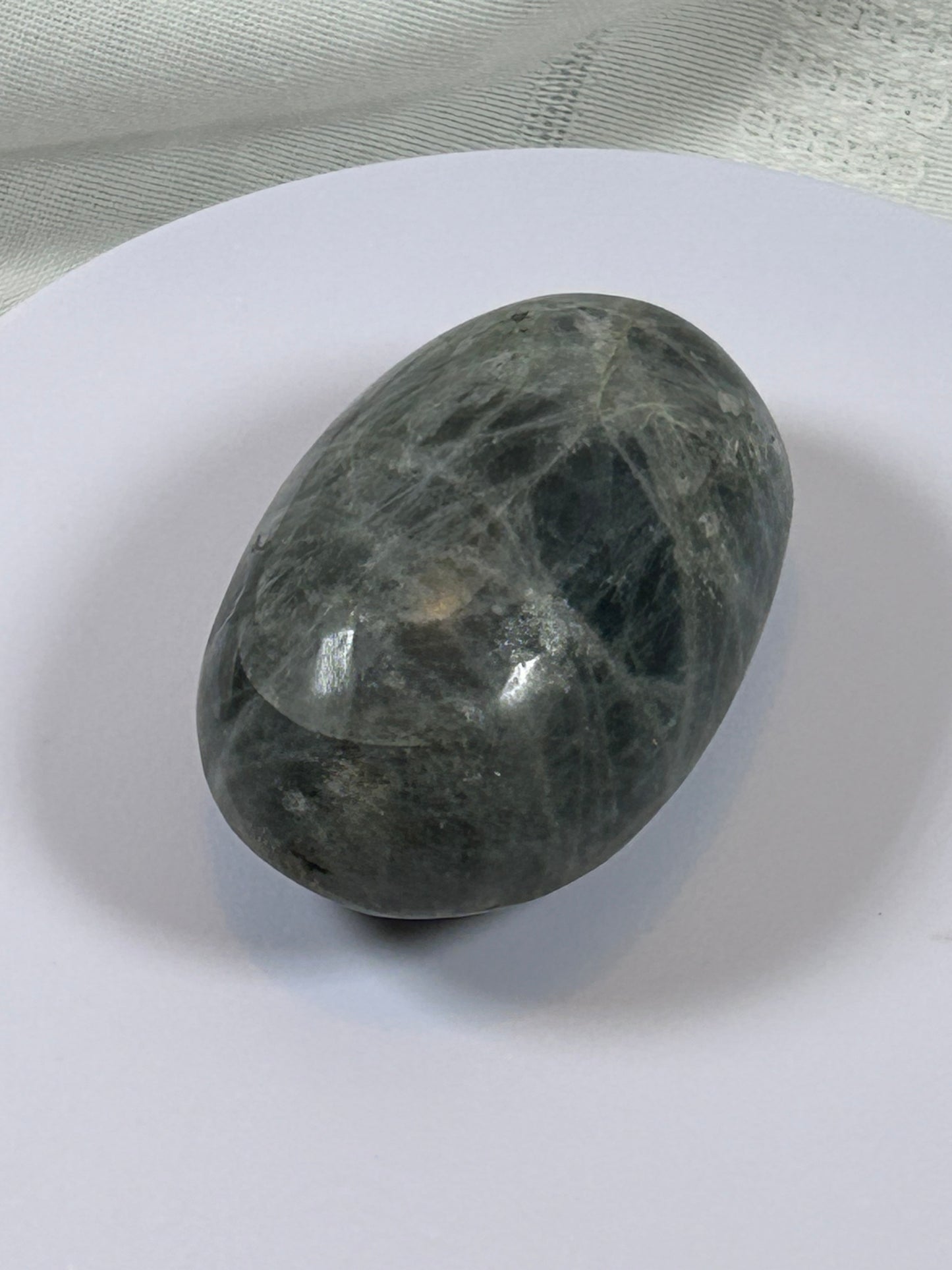 (#134) - LABRADORITE PALM STONE POLISHED - NEW