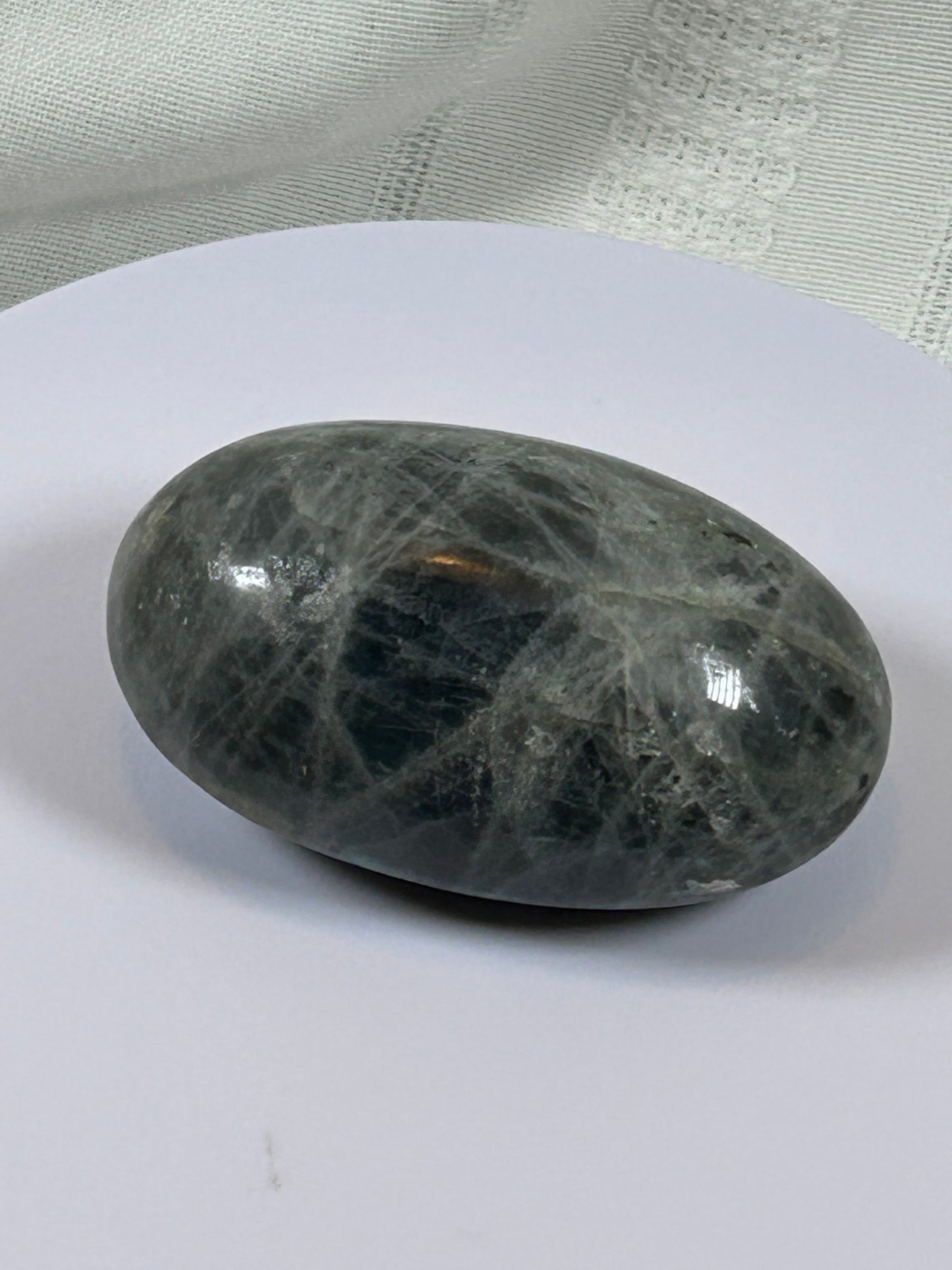 (#134) - LABRADORITE PALM STONE POLISHED - NEW