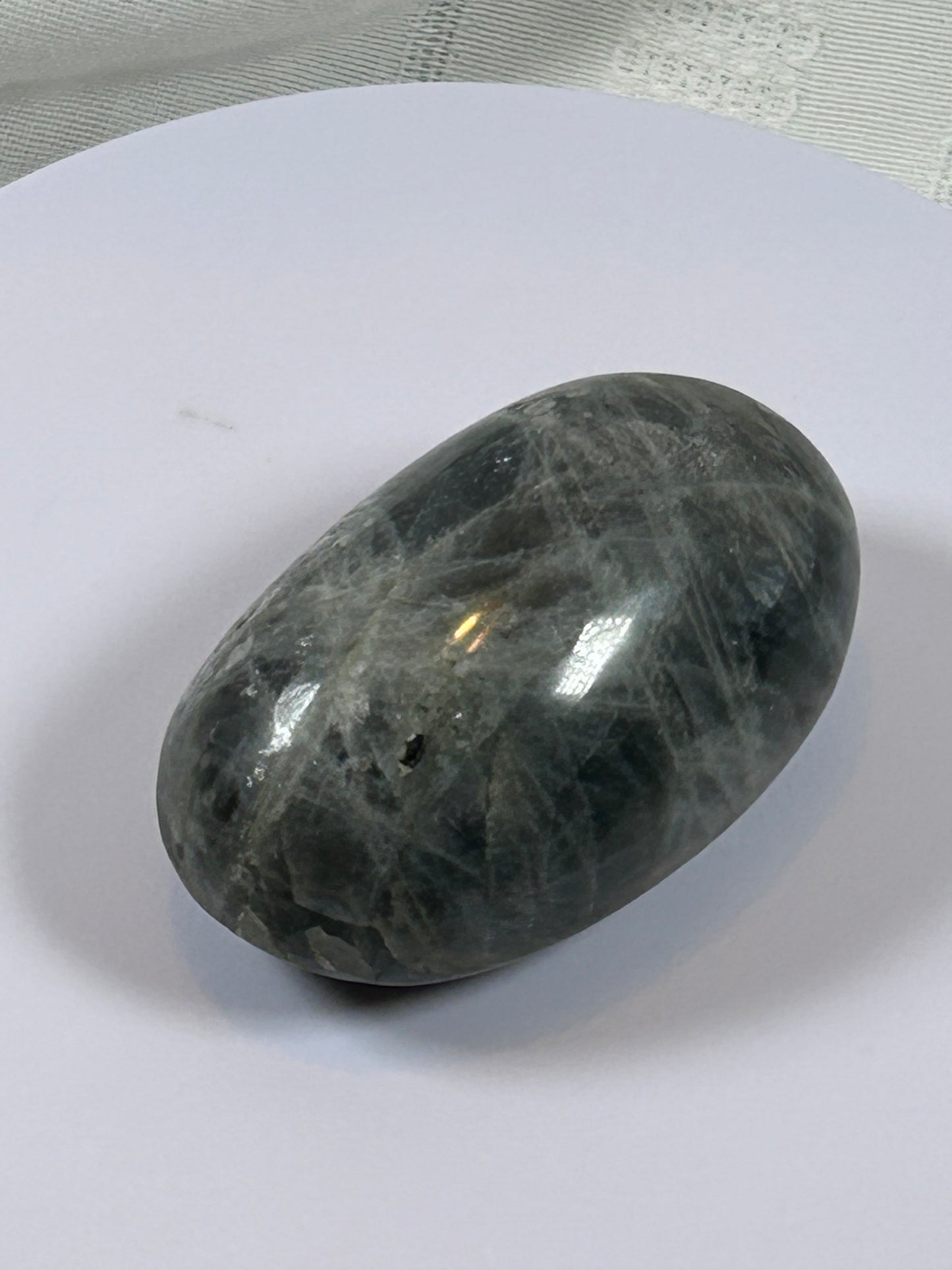 (#134) - LABRADORITE PALM STONE POLISHED - NEW