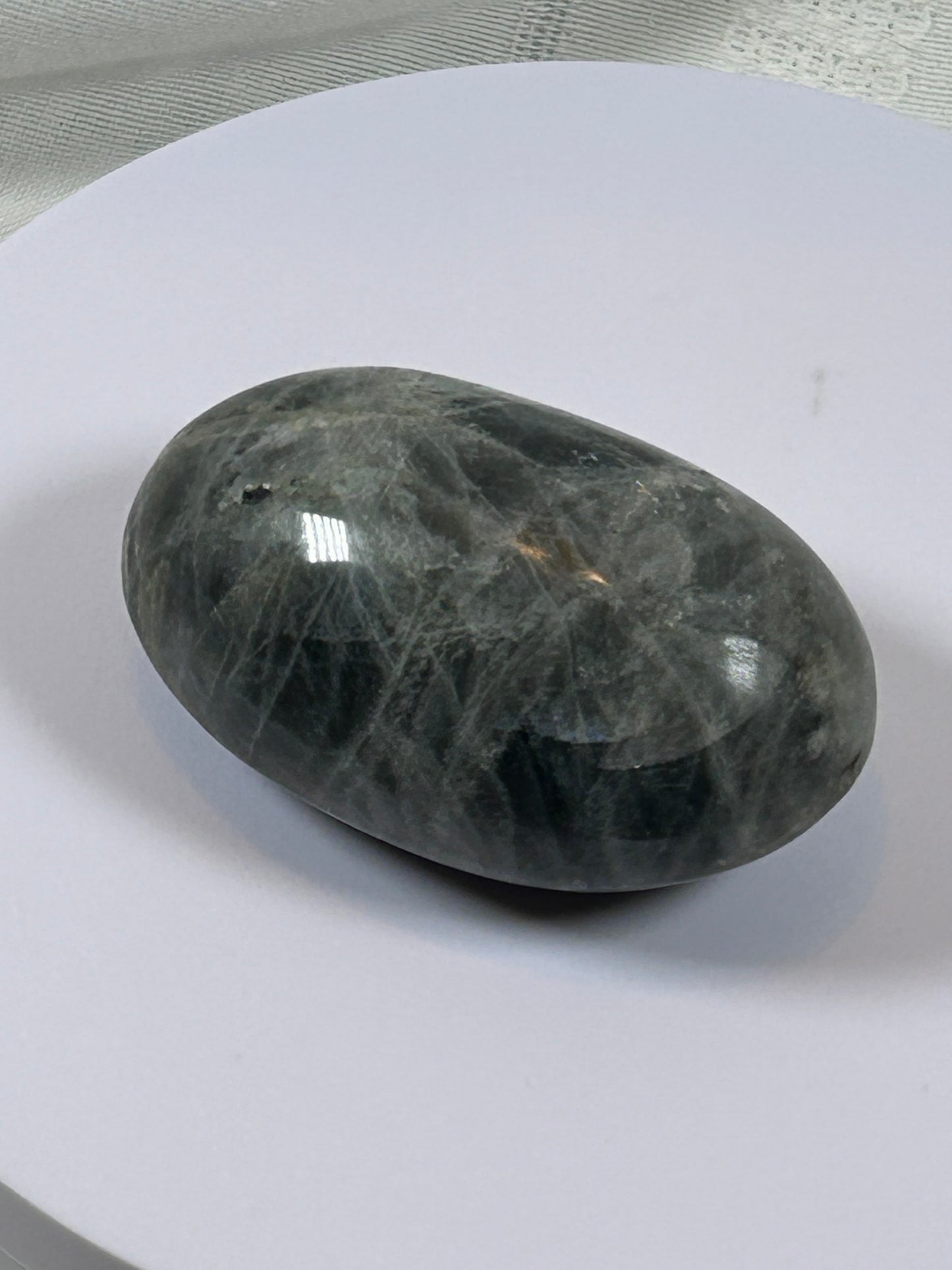 (#134) - LABRADORITE PALM STONE POLISHED - NEW