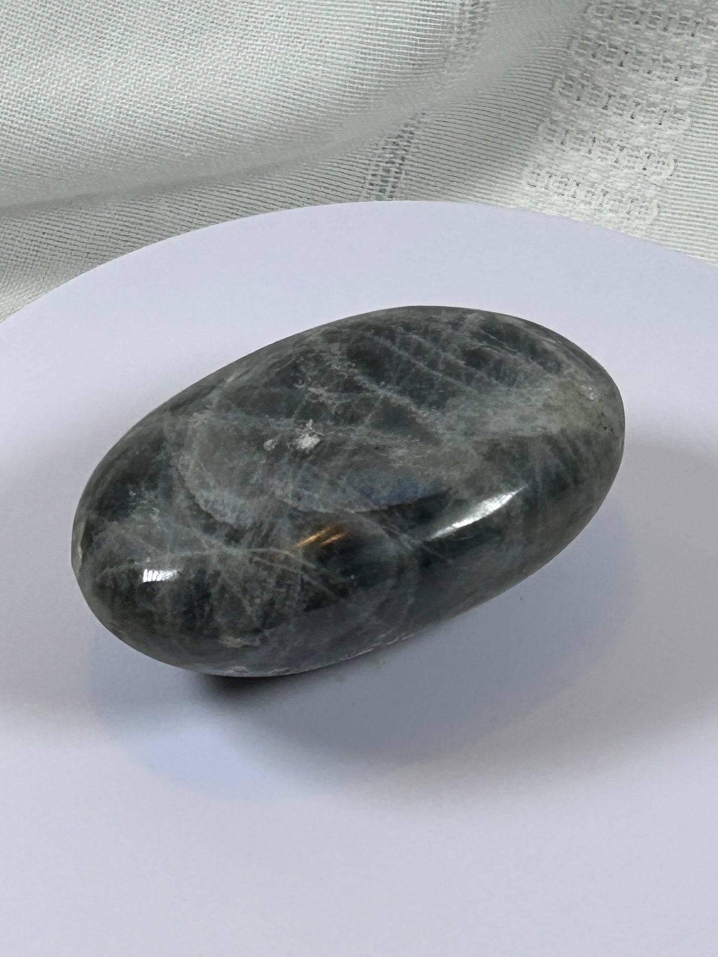 (#134) - LABRADORITE PALM STONE POLISHED - NEW