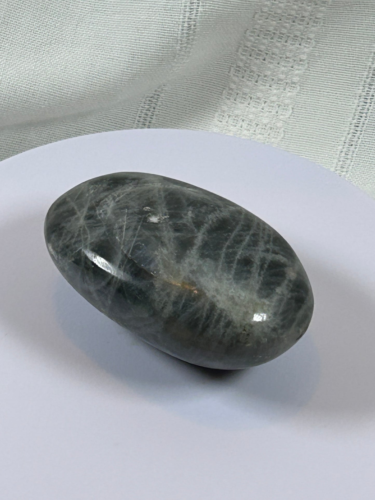 (#134) - LABRADORITE PALM STONE POLISHED - NEW