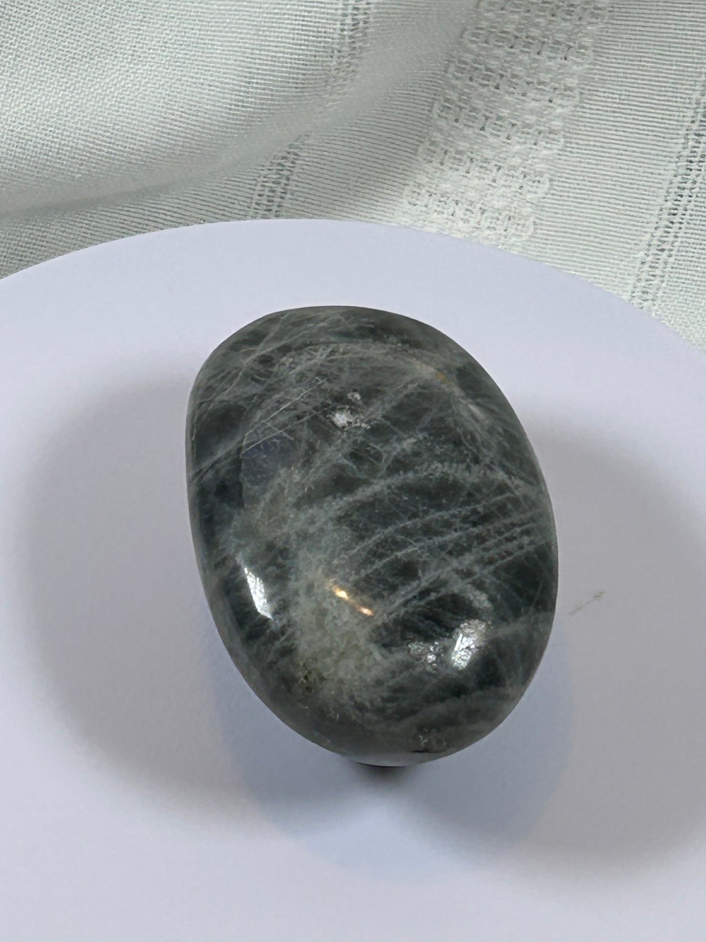(#134) - LABRADORITE PALM STONE POLISHED - NEW
