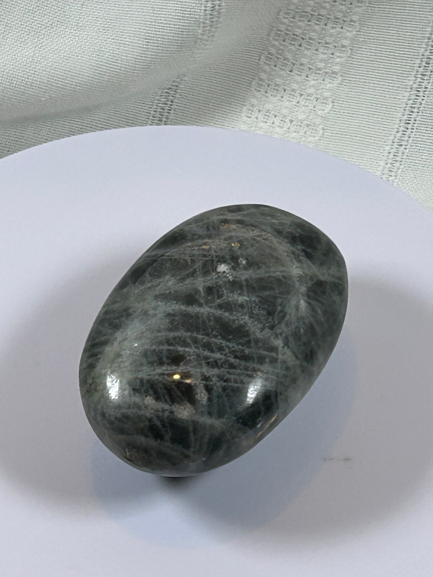 (#134) - LABRADORITE PALM STONE POLISHED - NEW