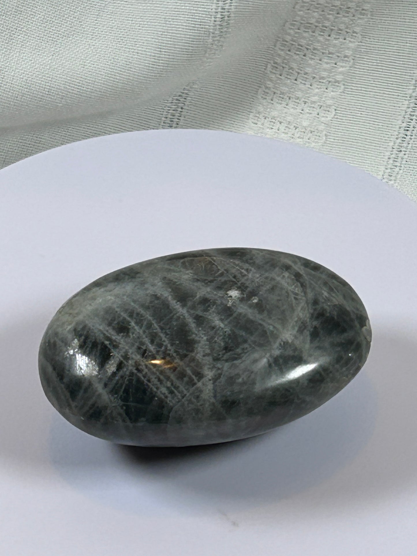 (#134) - LABRADORITE PALM STONE POLISHED - NEW