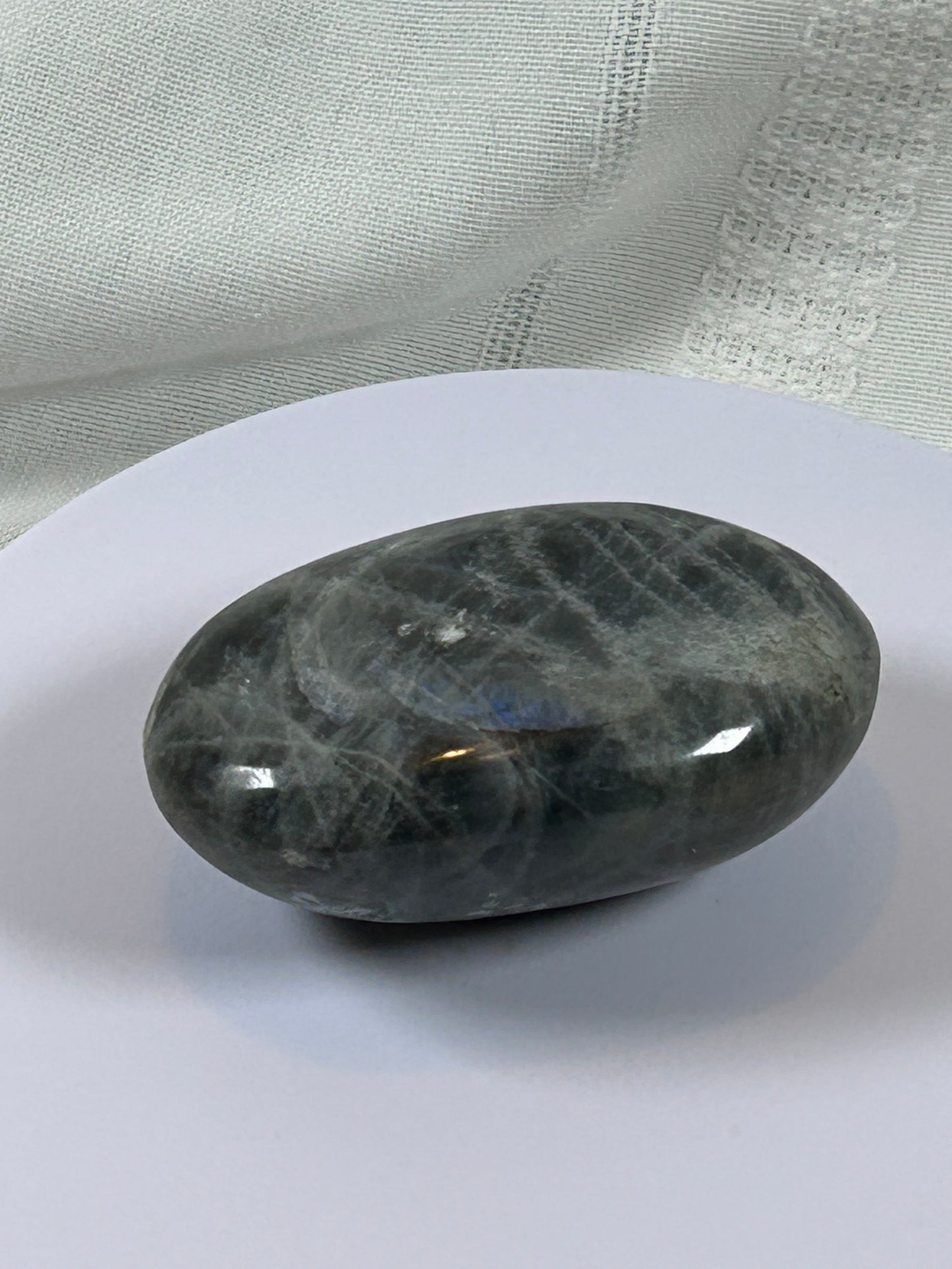 (#134) - LABRADORITE PALM STONE POLISHED - NEW