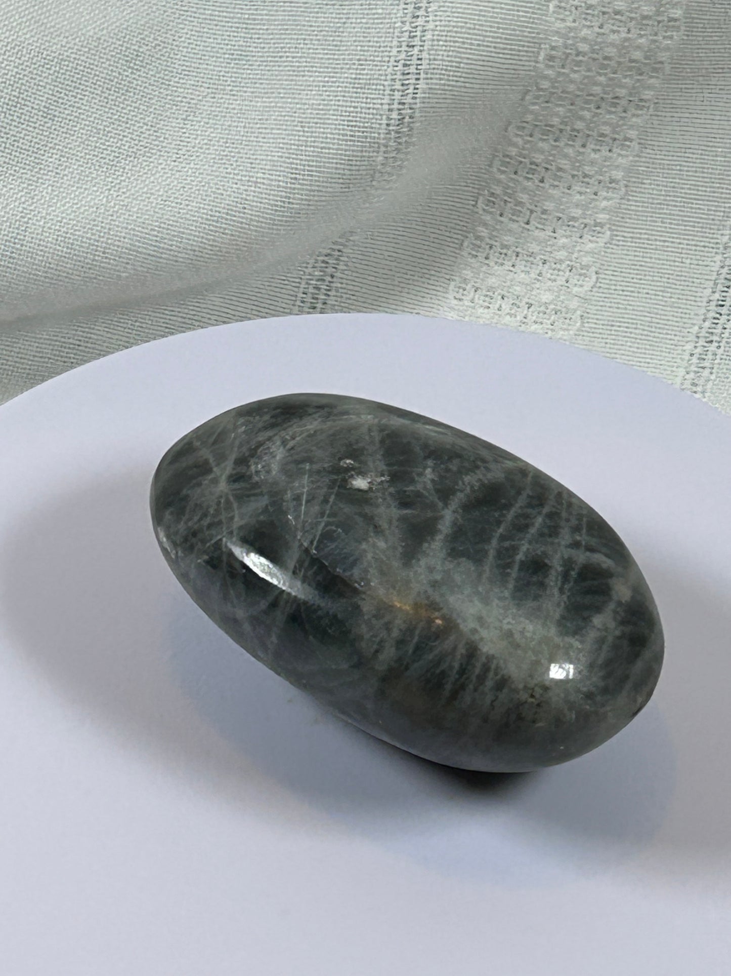 (#134) - LABRADORITE PALM STONE POLISHED - NEW