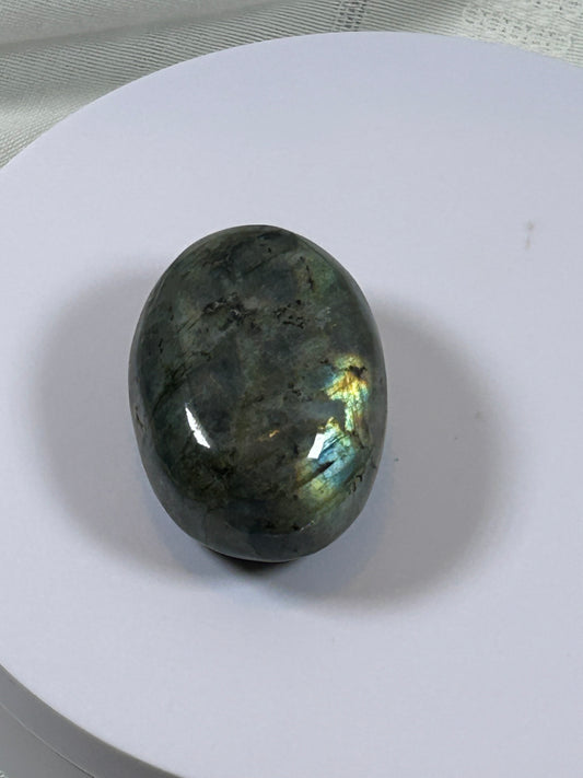 (#135) - LABRADORITE PALM STONE POLISHED - NEW