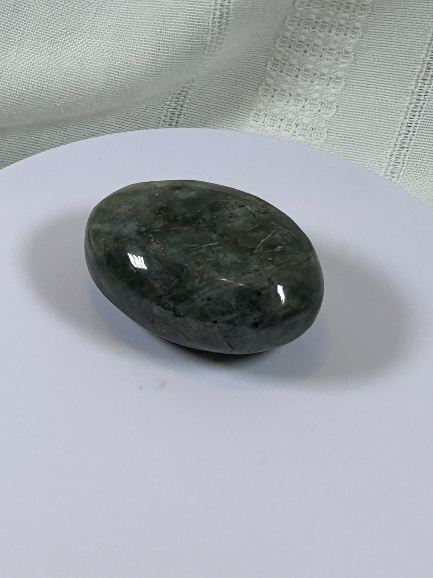 (#135) - LABRADORITE PALM STONE POLISHED - NEW