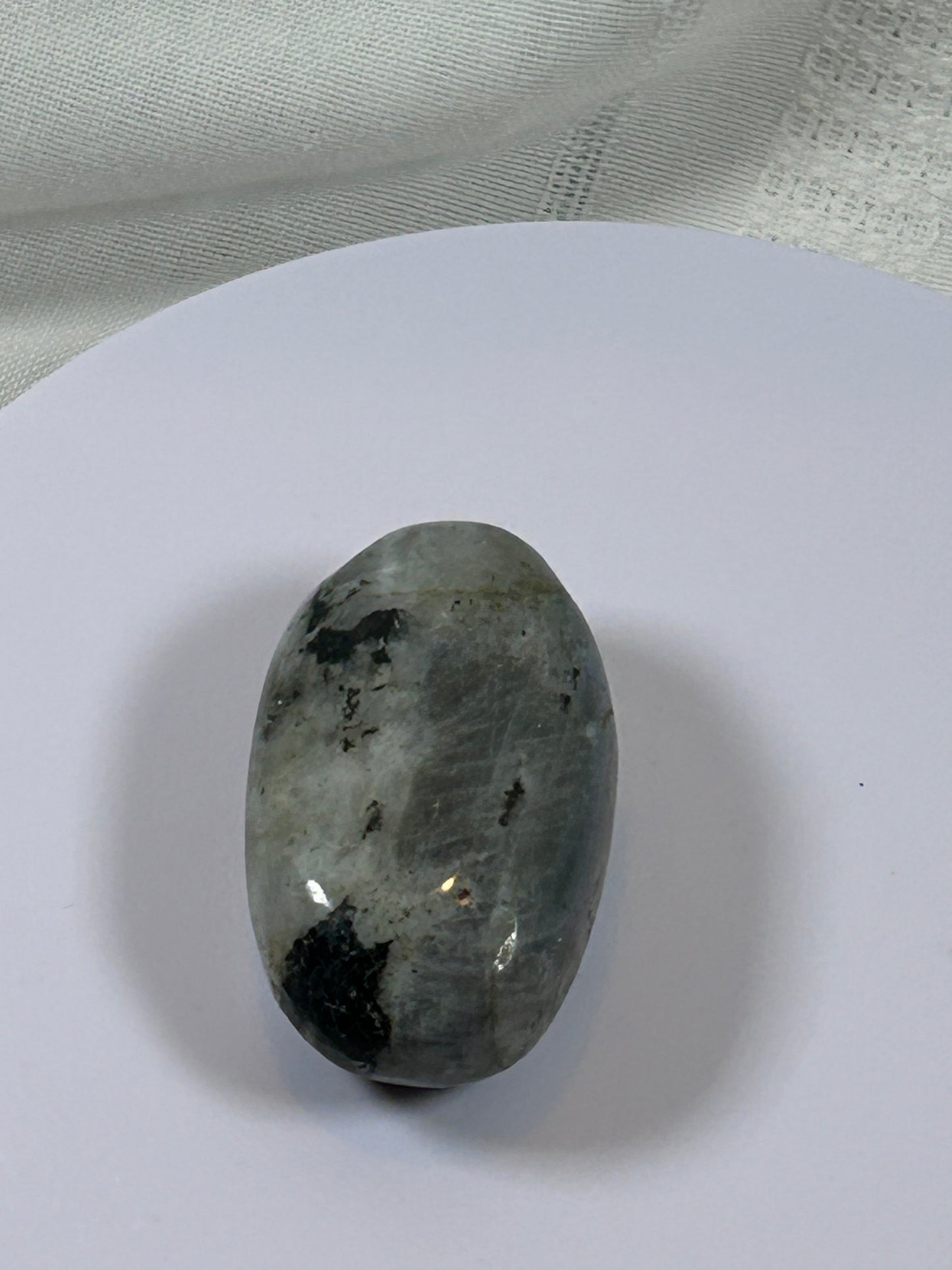 (#136) - LABRADORITE PALM STONE POLISHED - NEW