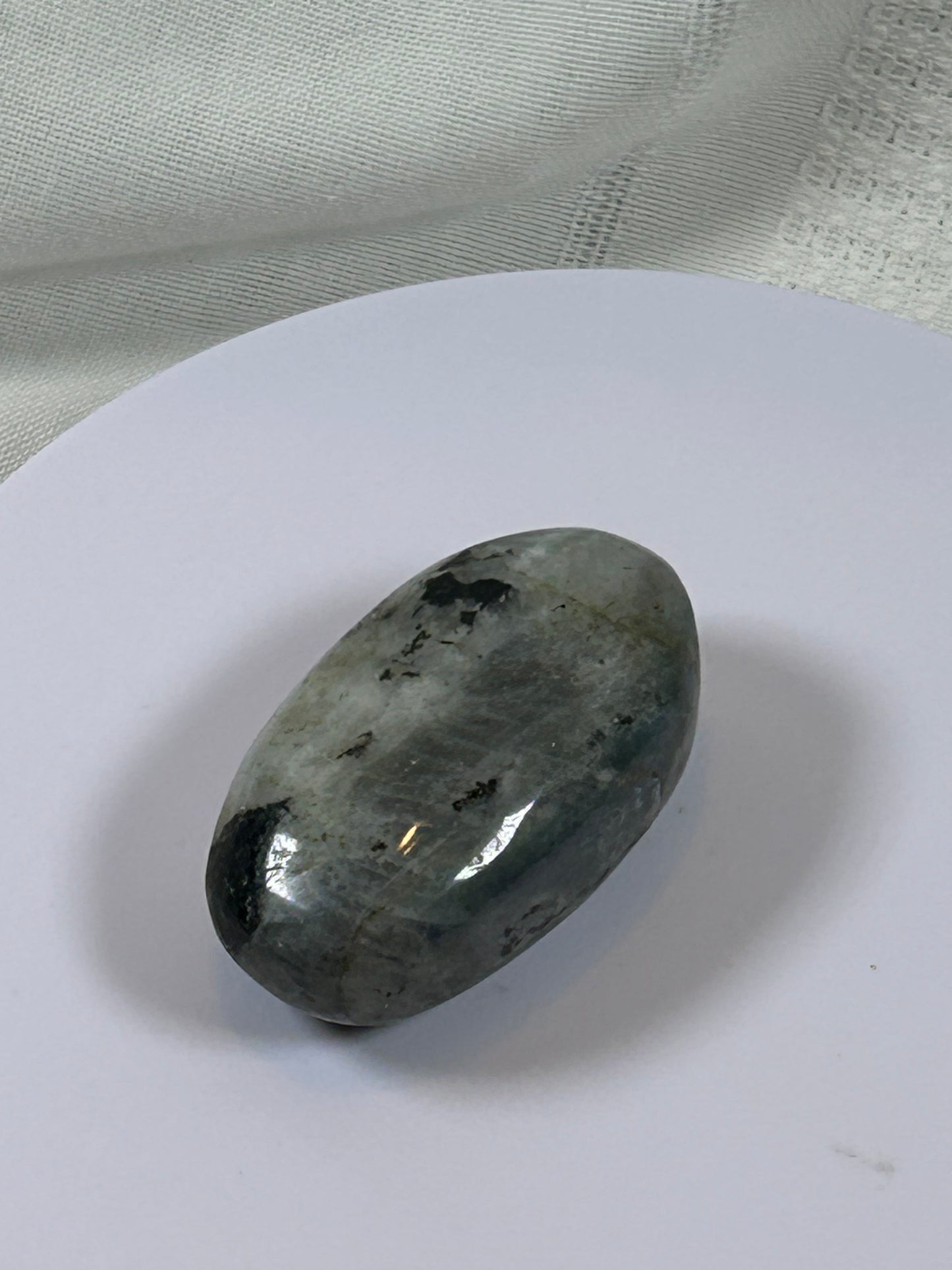 (#136) - LABRADORITE PALM STONE POLISHED - NEW