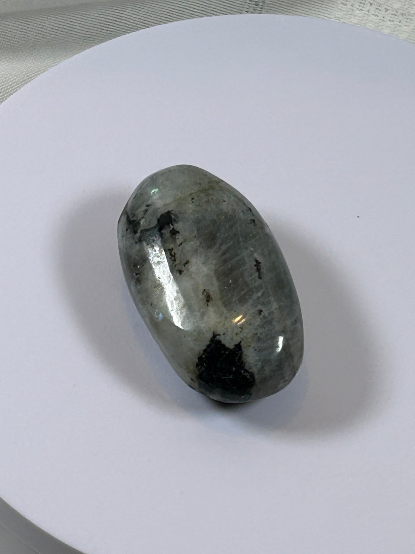 (#136) - LABRADORITE PALM STONE POLISHED - NEW