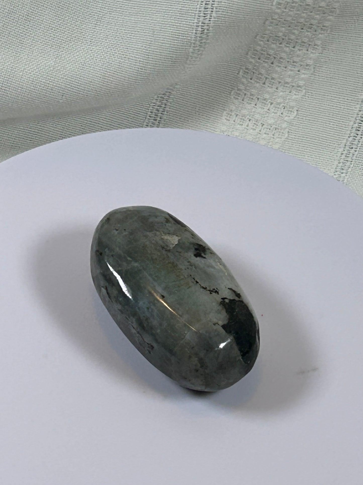 (#136) - LABRADORITE PALM STONE POLISHED - NEW