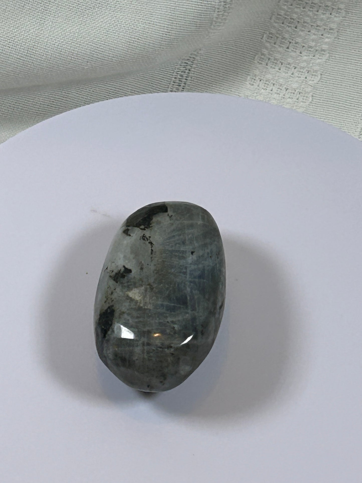 (#136) - LABRADORITE PALM STONE POLISHED - NEW