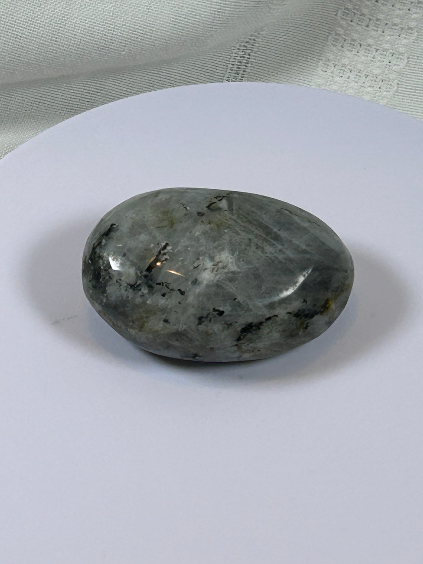 (#137) - LABRADORITE PALM STONE POLISHED - NEW