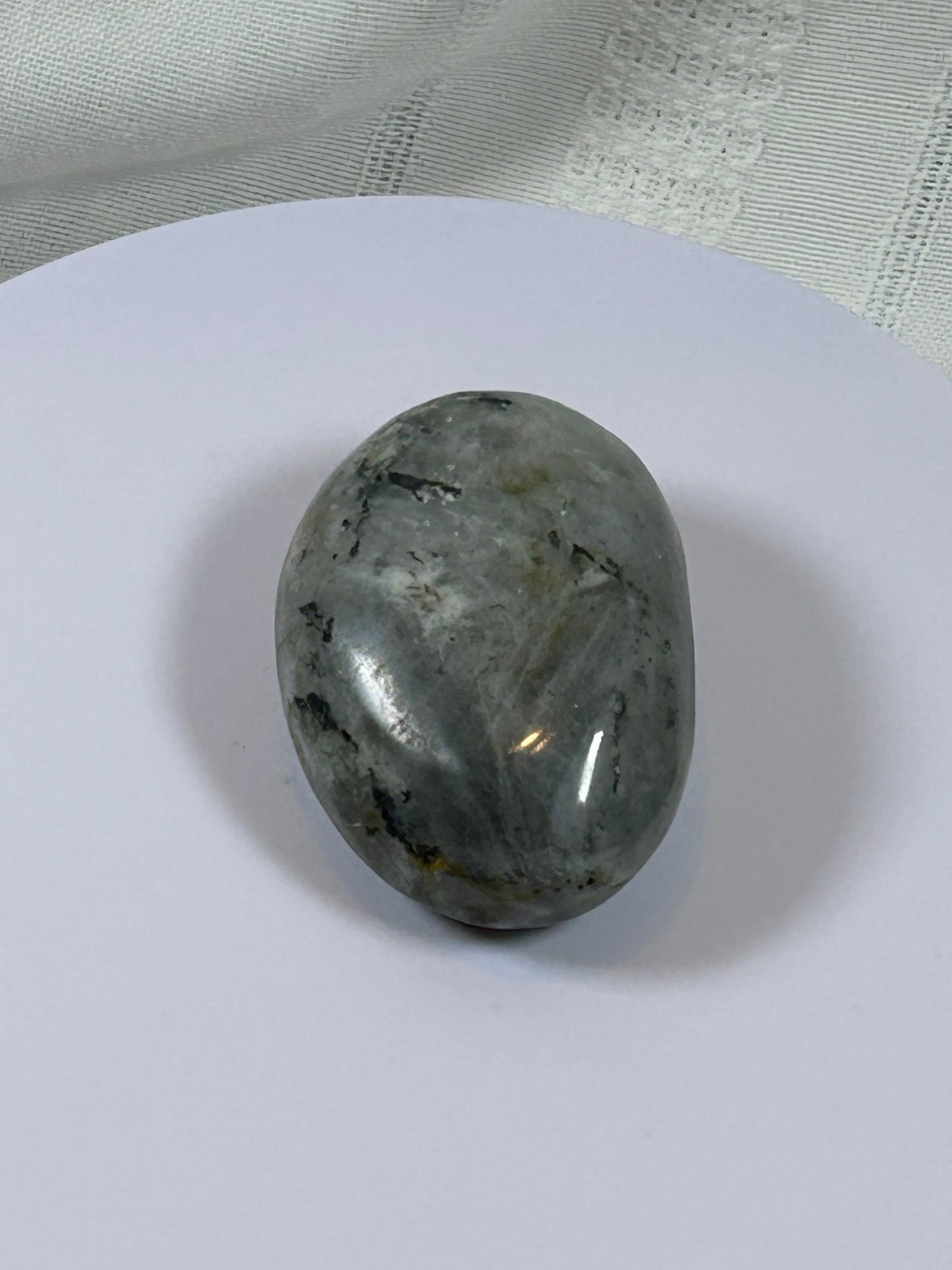 (#137) - LABRADORITE PALM STONE POLISHED - NEW
