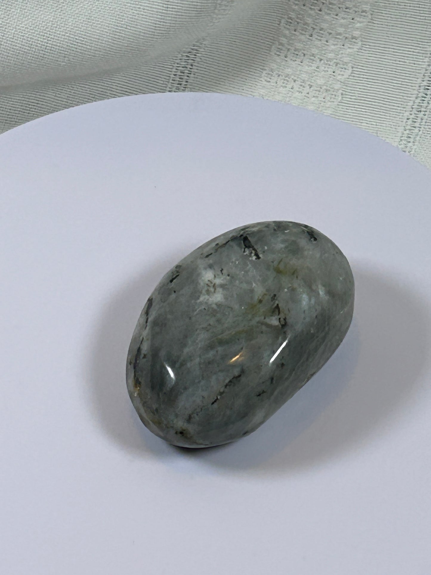 (#137) - LABRADORITE PALM STONE POLISHED - NEW