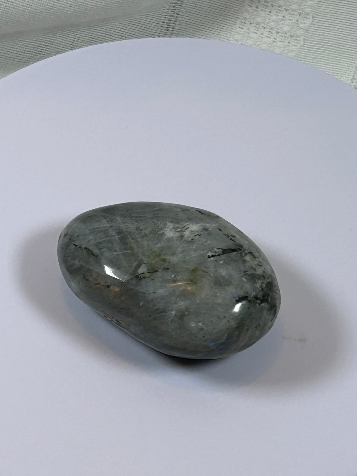 (#137) - LABRADORITE PALM STONE POLISHED - NEW