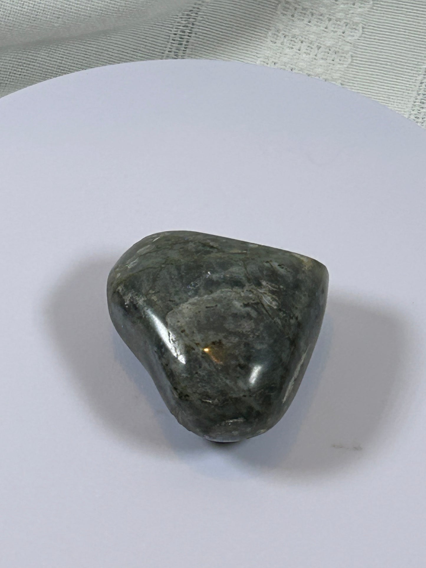 (#138) - LABRADORITE HEART STONE POLISHED - NEW