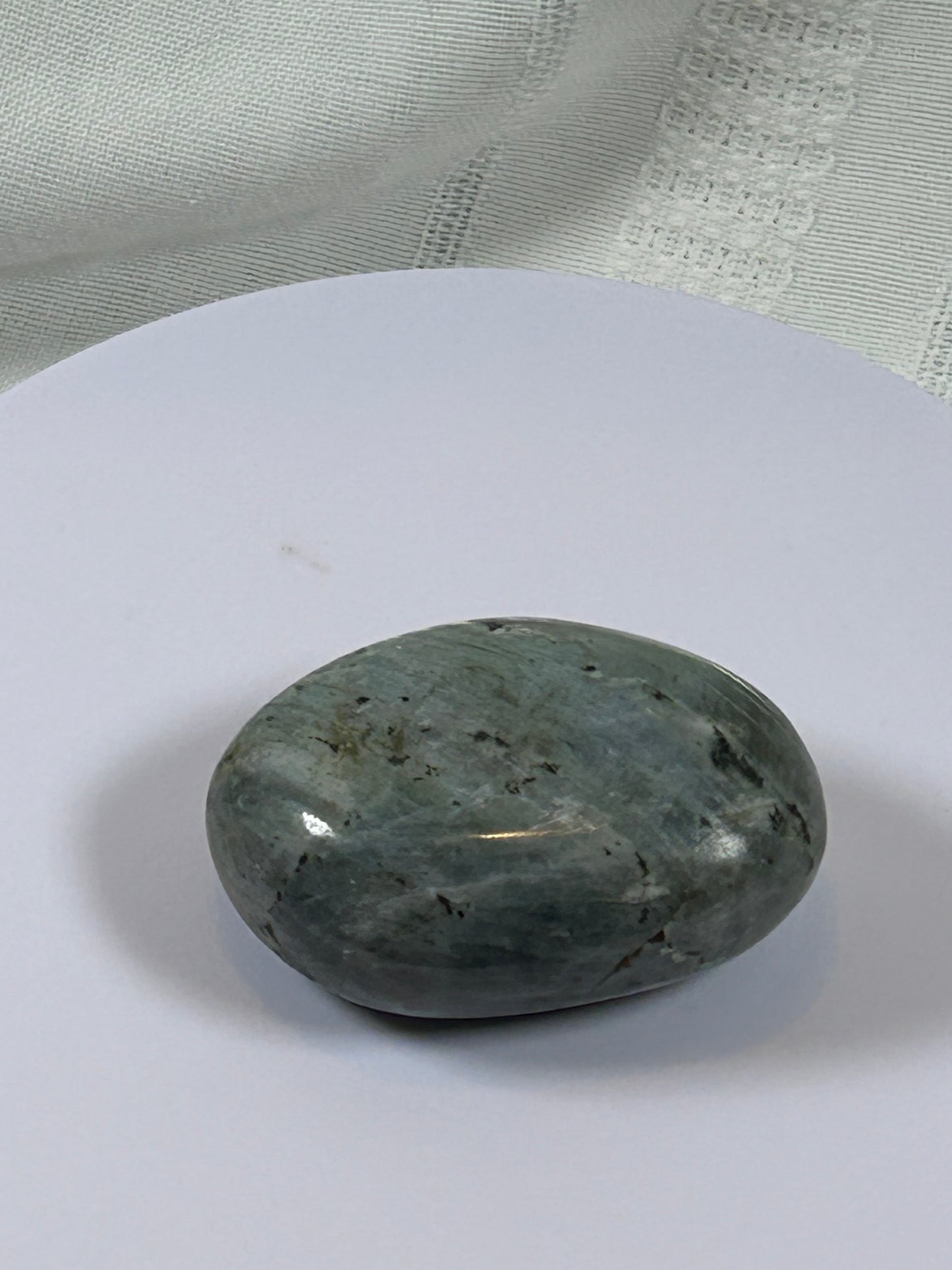 (#139) - LABRADORITE PALM STONE POLISHED - NEW