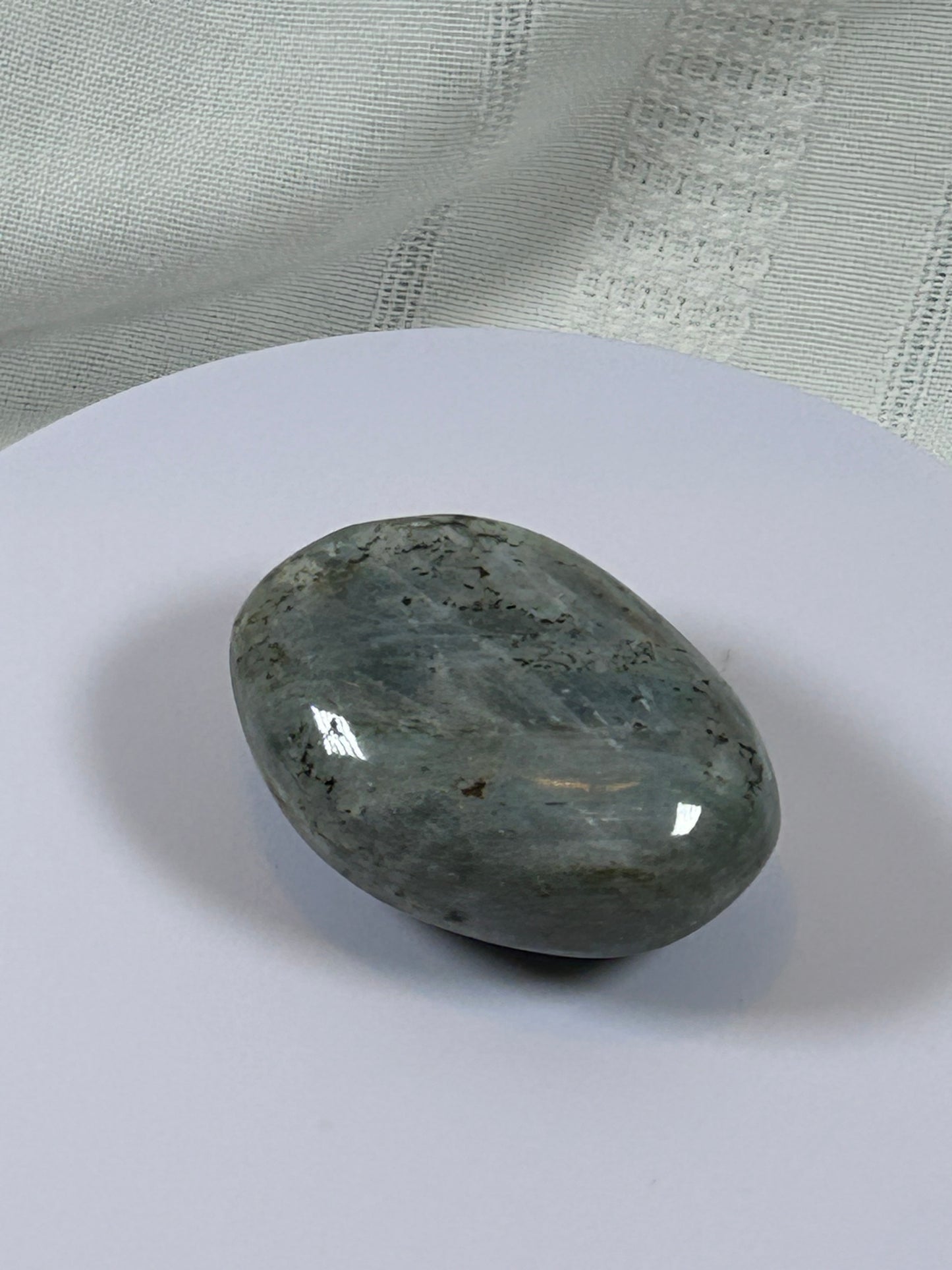 (#139) - LABRADORITE PALM STONE POLISHED - NEW