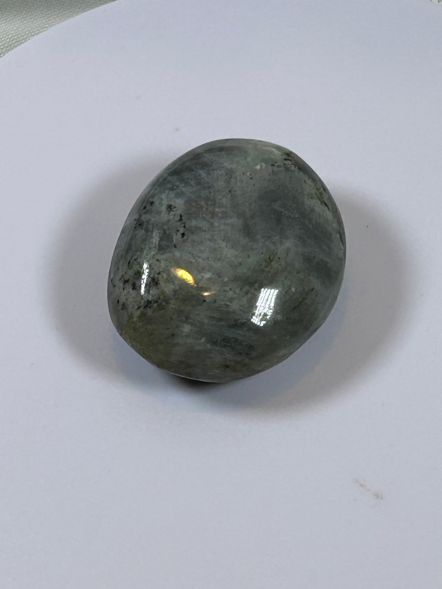(#140) - LABRADORITE PALM STONE POLISHED - NEW