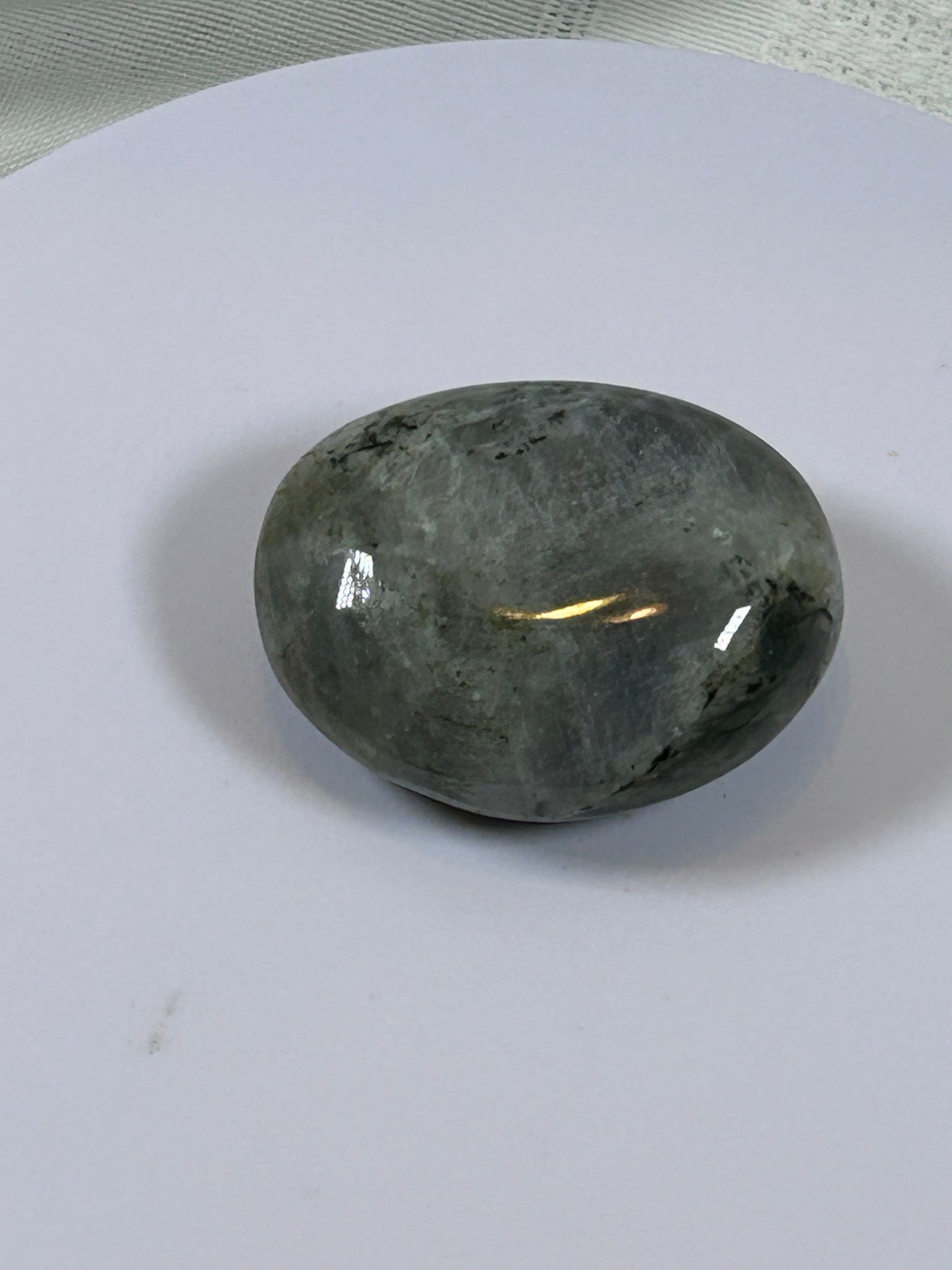 (#140) - LABRADORITE PALM STONE POLISHED - NEW