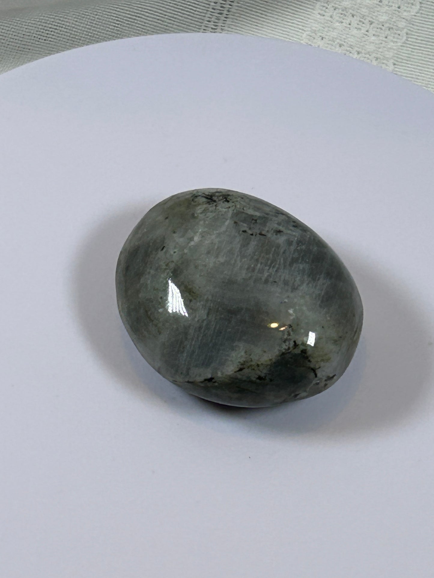 (#140) - LABRADORITE PALM STONE POLISHED - NEW