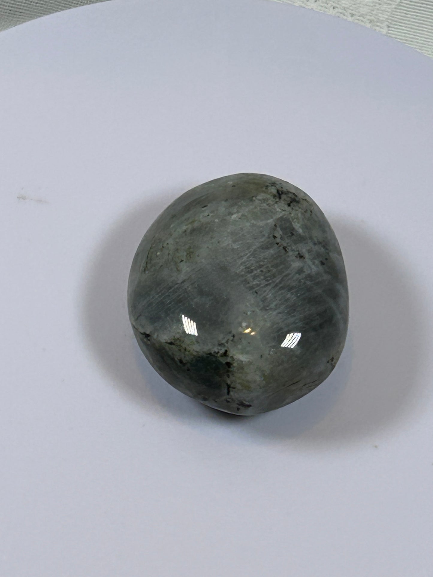 (#140) - LABRADORITE PALM STONE POLISHED - NEW