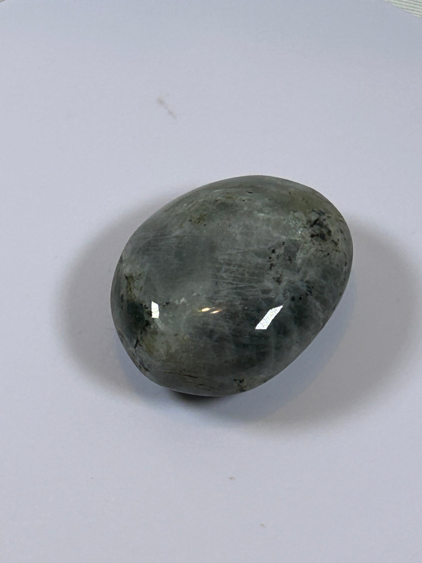 (#140) - LABRADORITE PALM STONE POLISHED - NEW