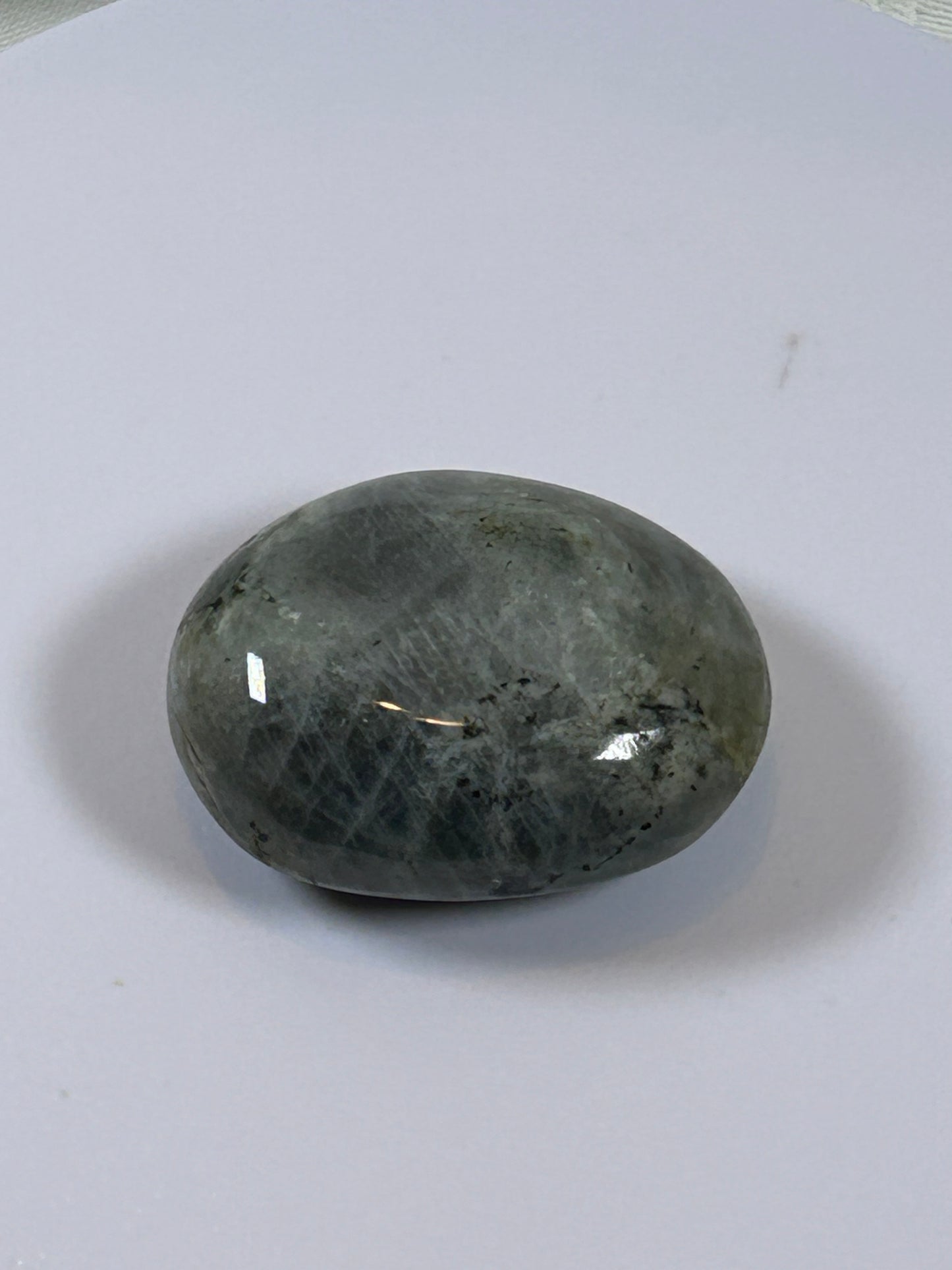 (#140) - LABRADORITE PALM STONE POLISHED - NEW