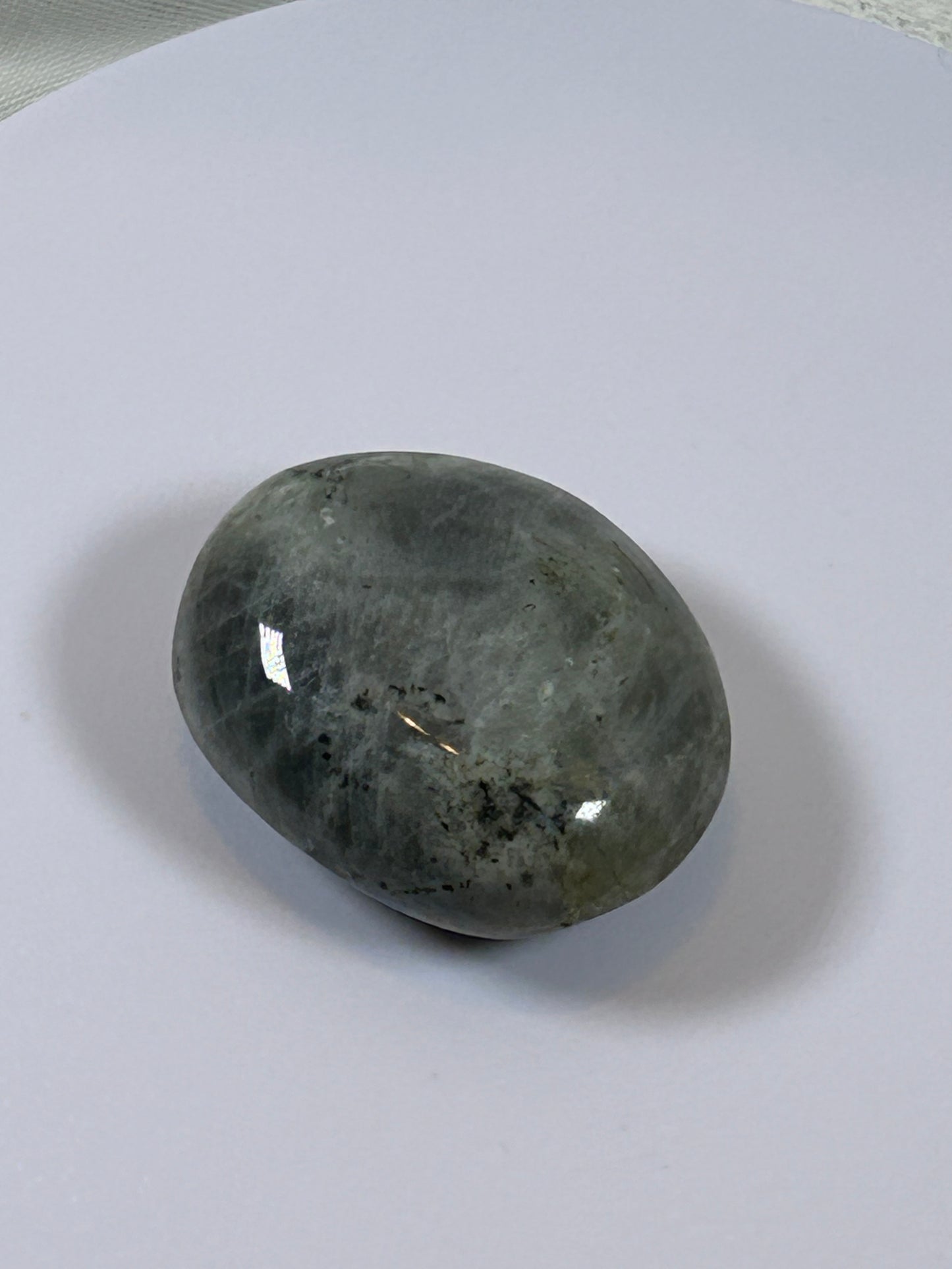 (#140) - LABRADORITE PALM STONE POLISHED - NEW