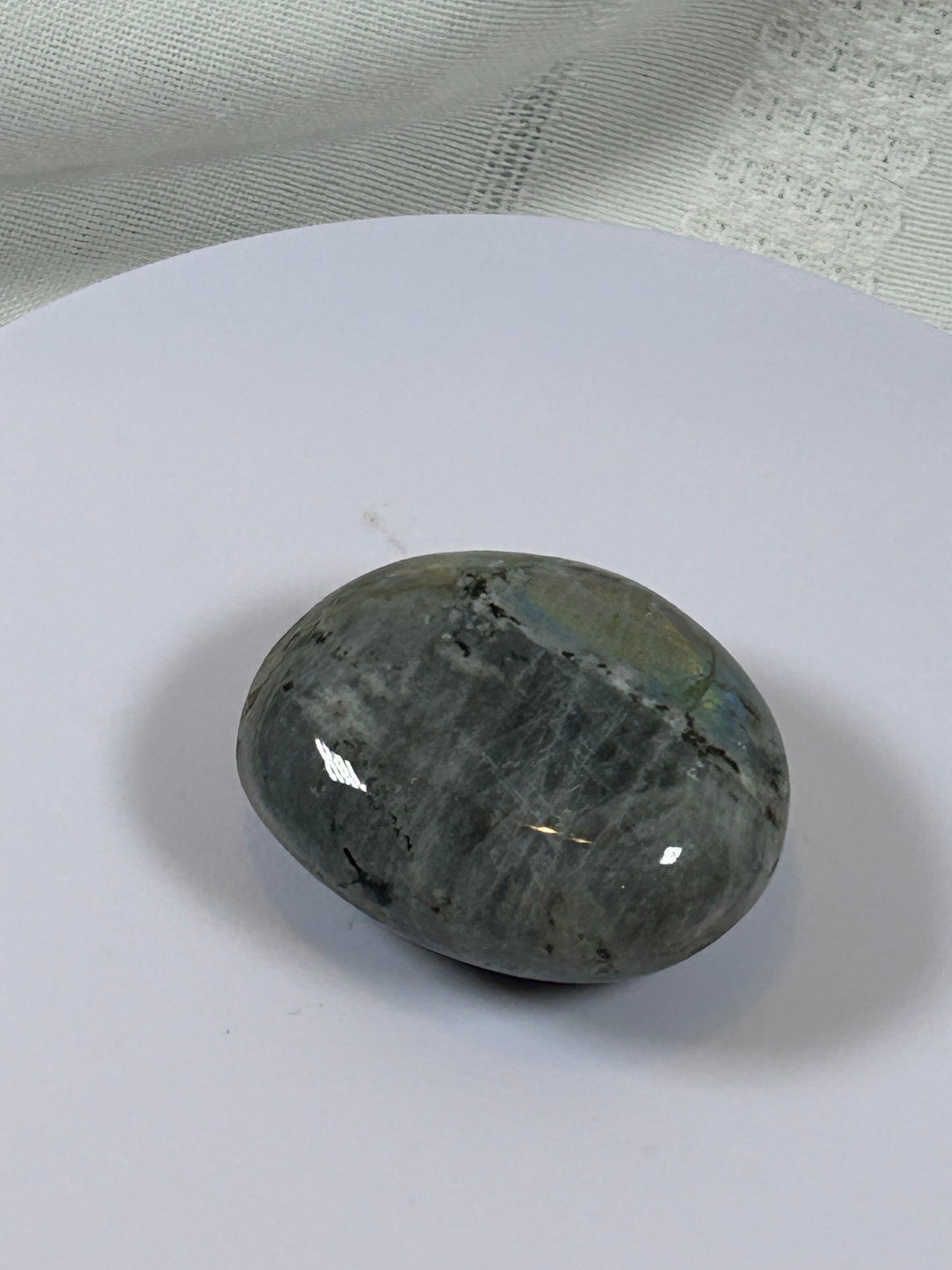 (#140) - LABRADORITE PALM STONE POLISHED - NEW