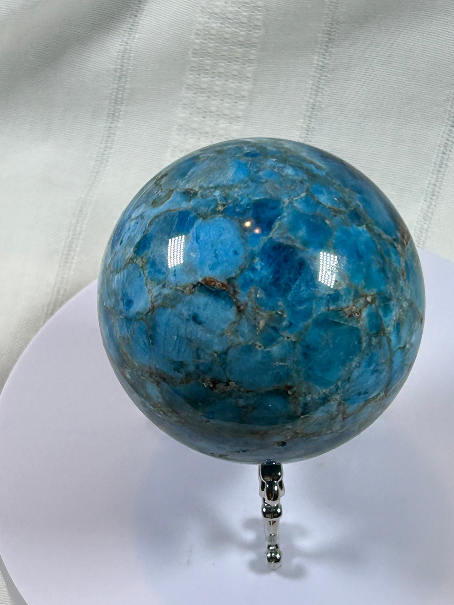 (#154) - BLUE APATITE SPHERE POLISHED - NEW