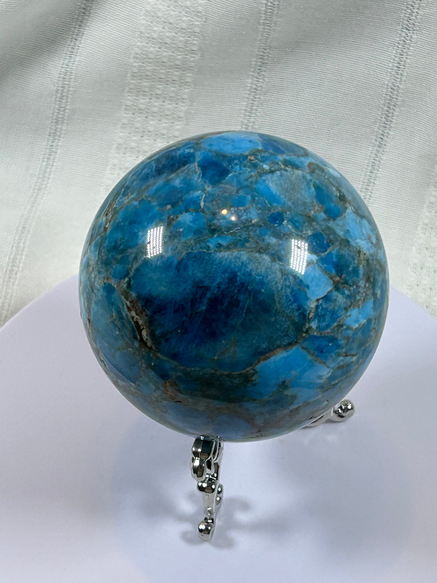 (#154) - BLUE APATITE SPHERE POLISHED - NEW