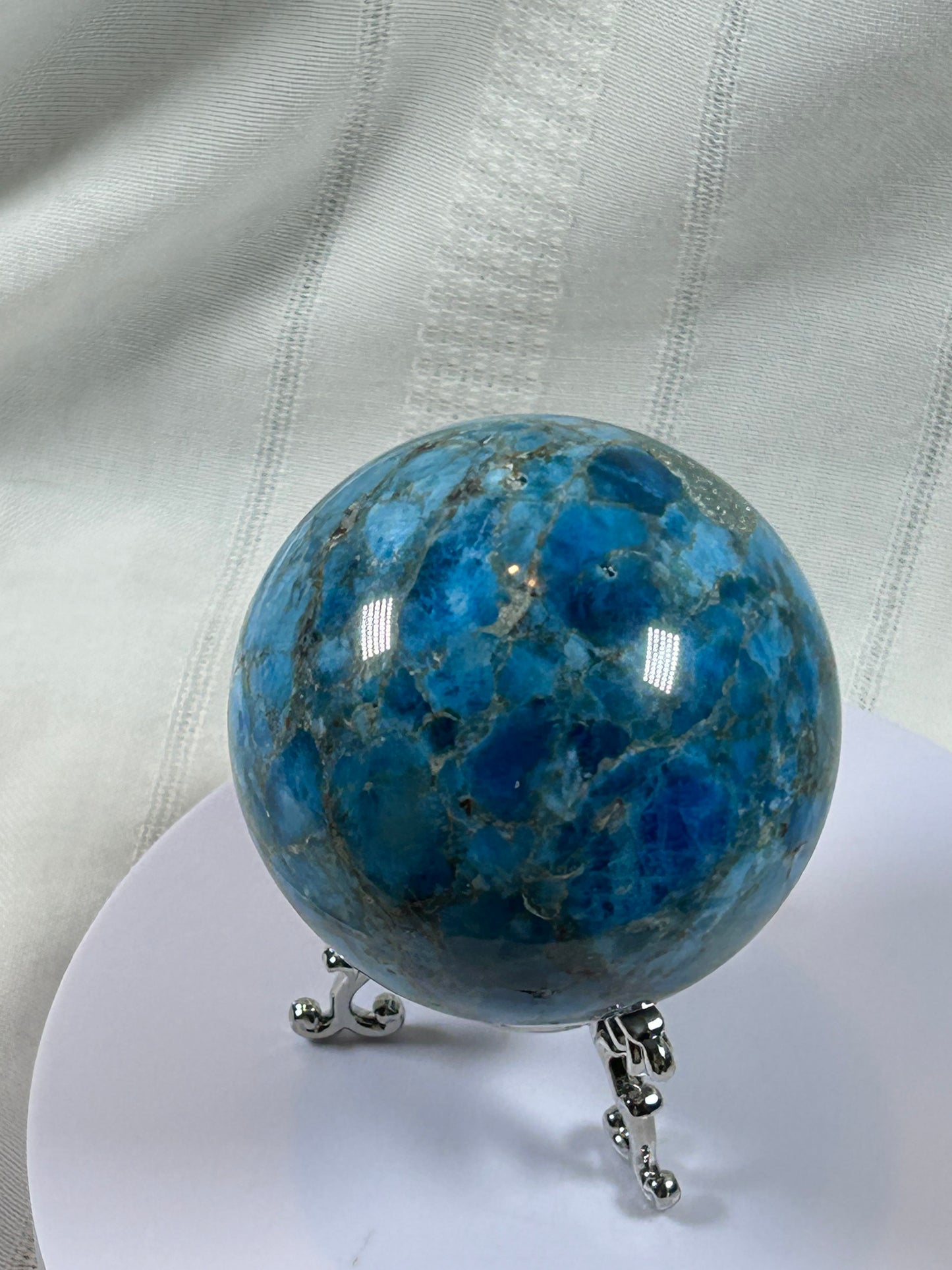 (#154) - BLUE APATITE SPHERE POLISHED - NEW