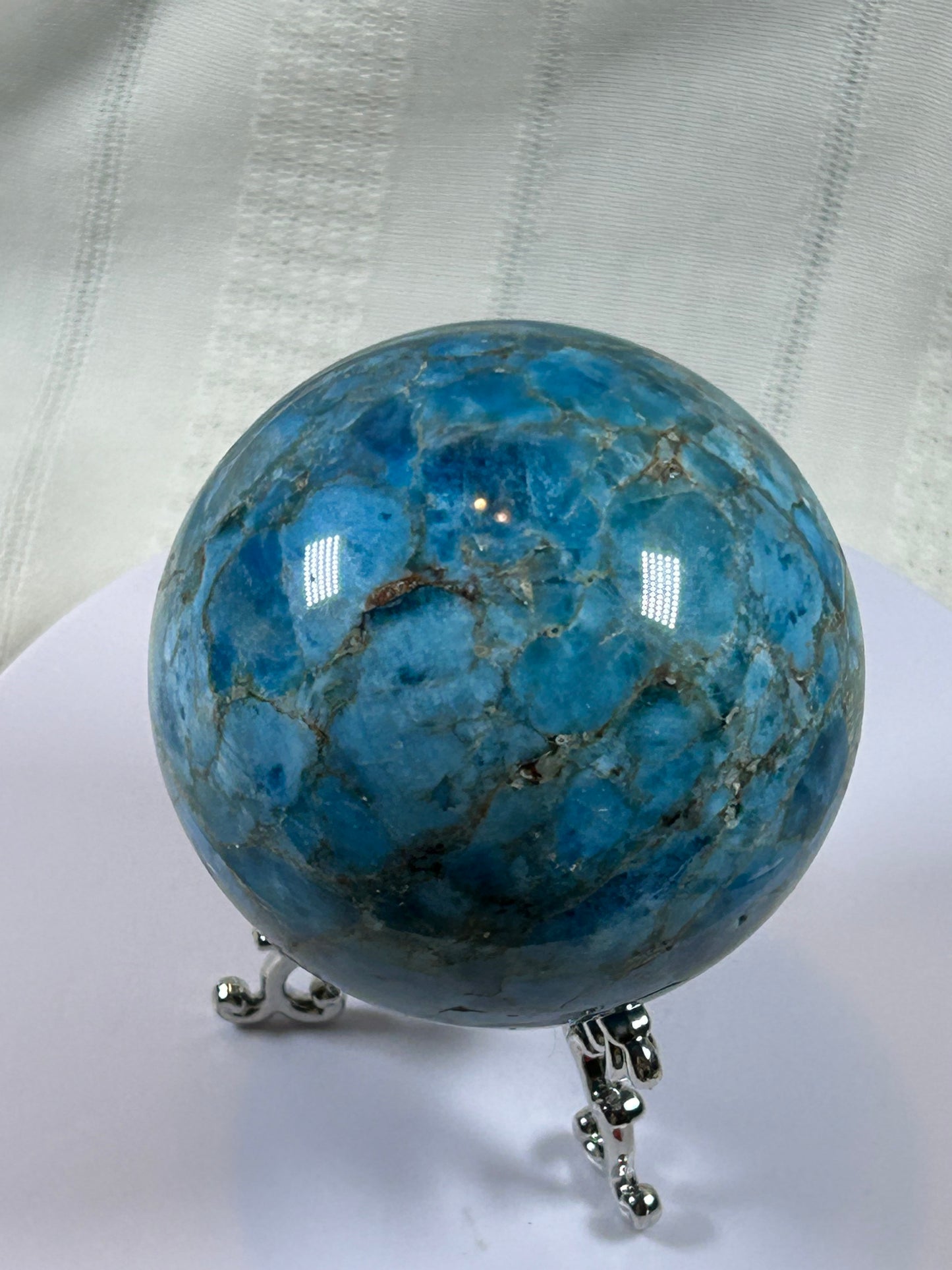 (#154) - BLUE APATITE SPHERE POLISHED - NEW