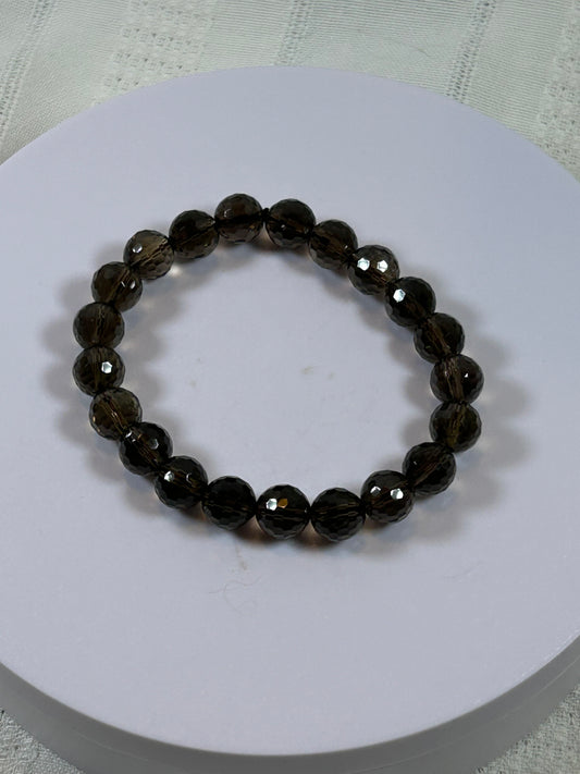 (#161) - SMOKY QUARTZ CRYSTAL BRACELET - NEW