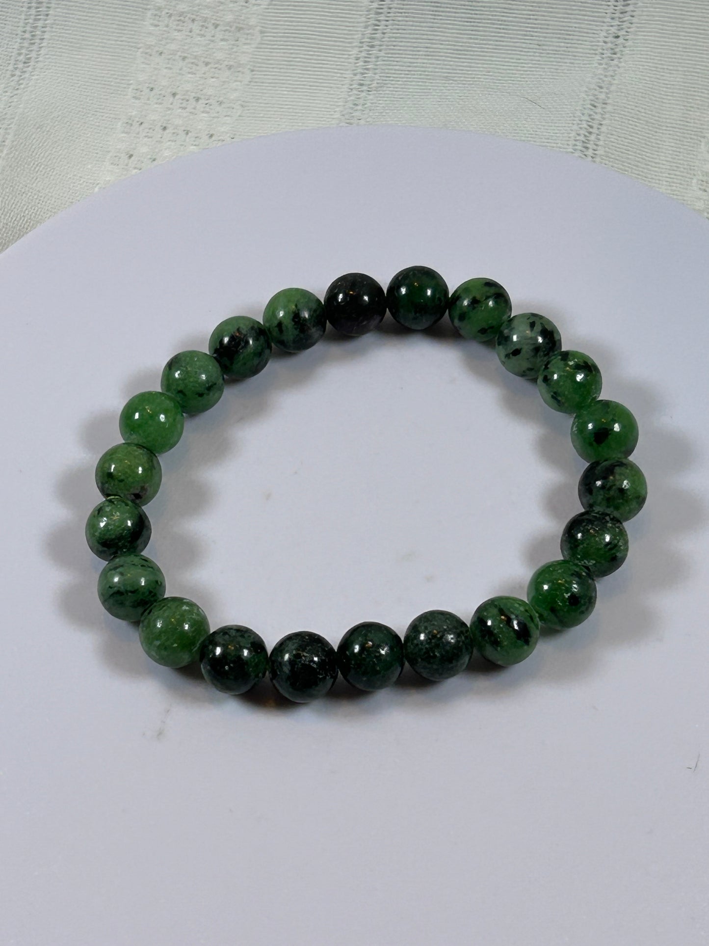 (#162) - RUBY ZOISITE CRYSTAL BRACELET - NEW