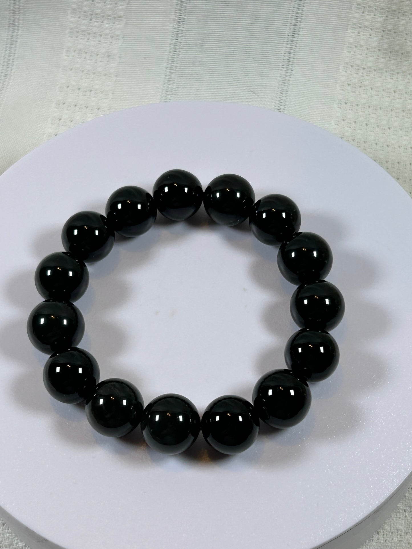 (#185) - LARGE OBSIDIAN CRYSTAL BRACELET - NEW