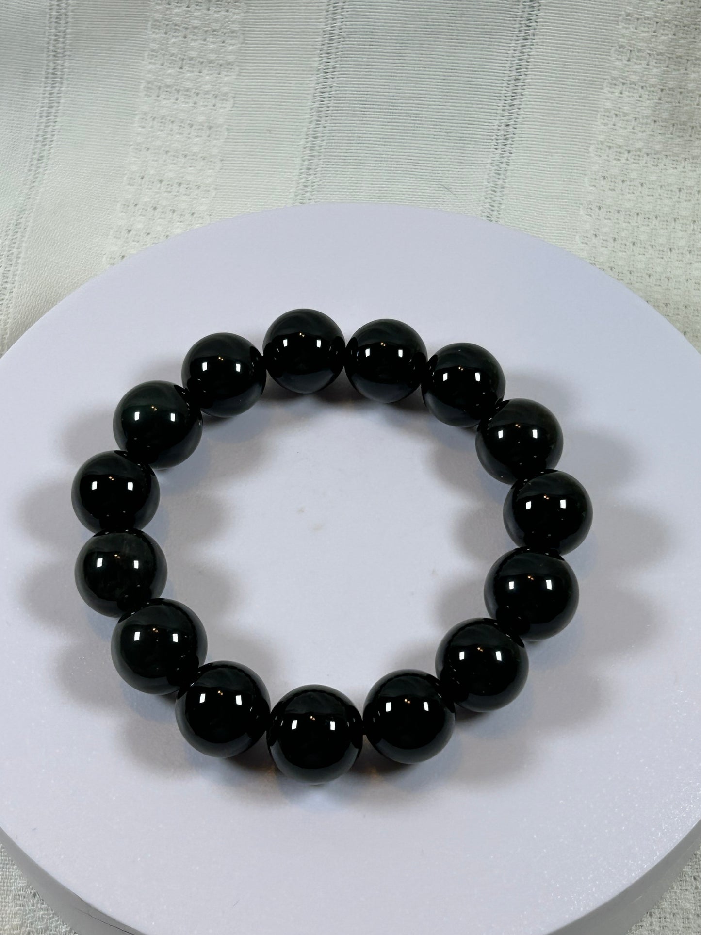 (#185) - LARGE OBSIDIAN CRYSTAL BRACELET - NEW