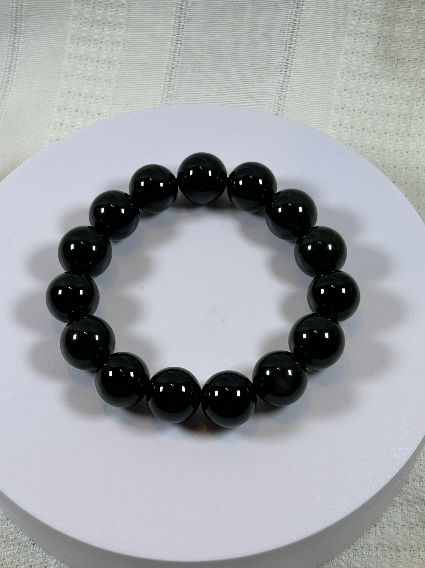 (#185) - LARGE OBSIDIAN CRYSTAL BRACELET - NEW