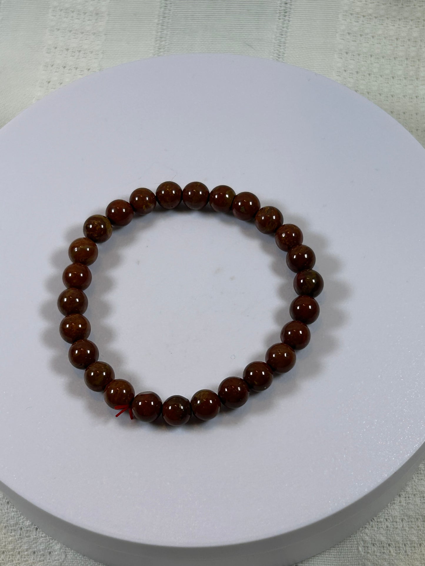 (#182) - RED JASPER CRYSTAL BRACELET - NEW