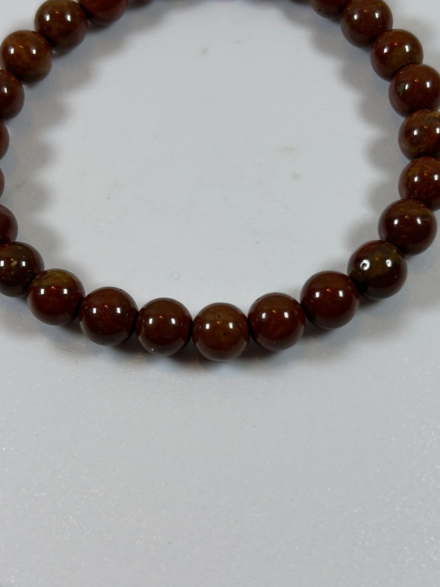 (#182) - RED JASPER CRYSTAL BRACELET - NEW