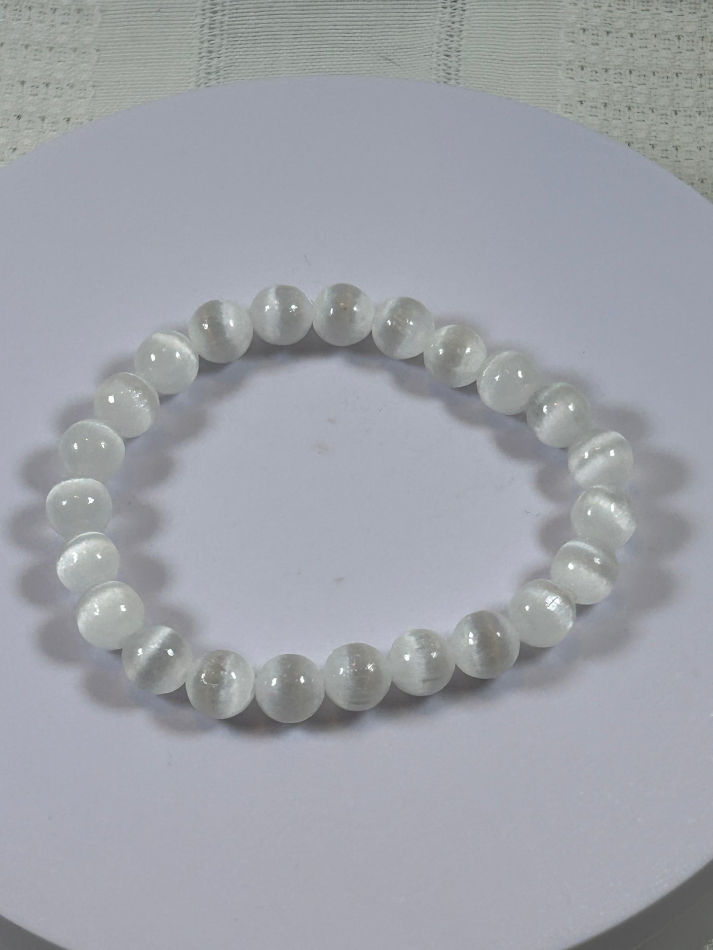 (#165) - SATIN SELENITE CRYSTAL BRACELET - NEW
