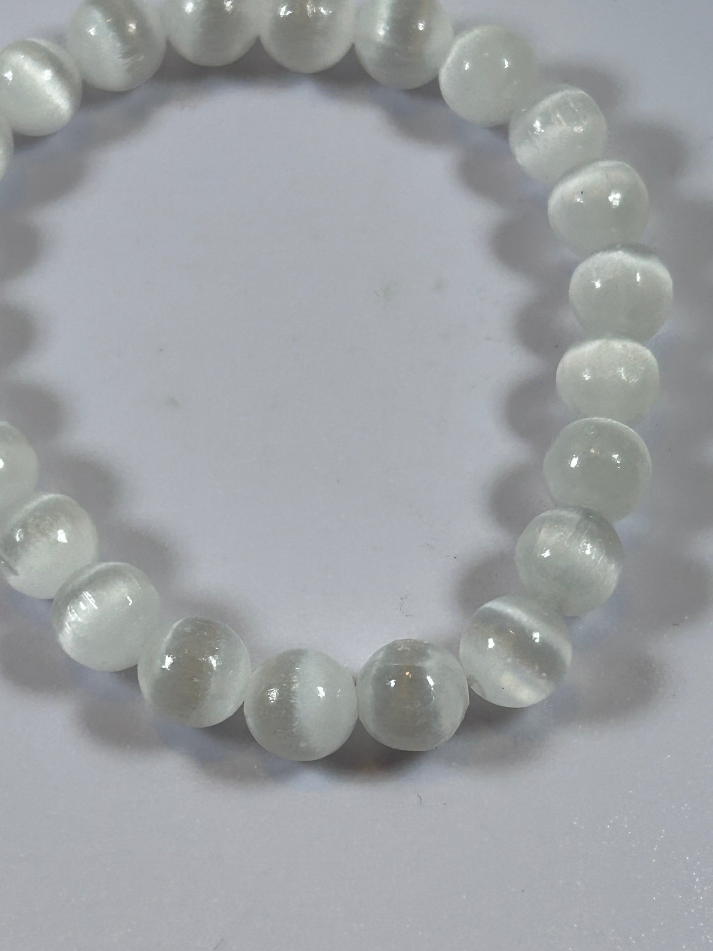 (#165) - SATIN SELENITE CRYSTAL BRACELET - NEW