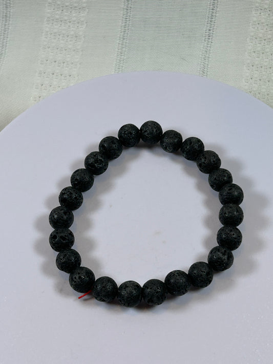 (#166) - LAVA STONE CRYSTAL BRACELET - NEW