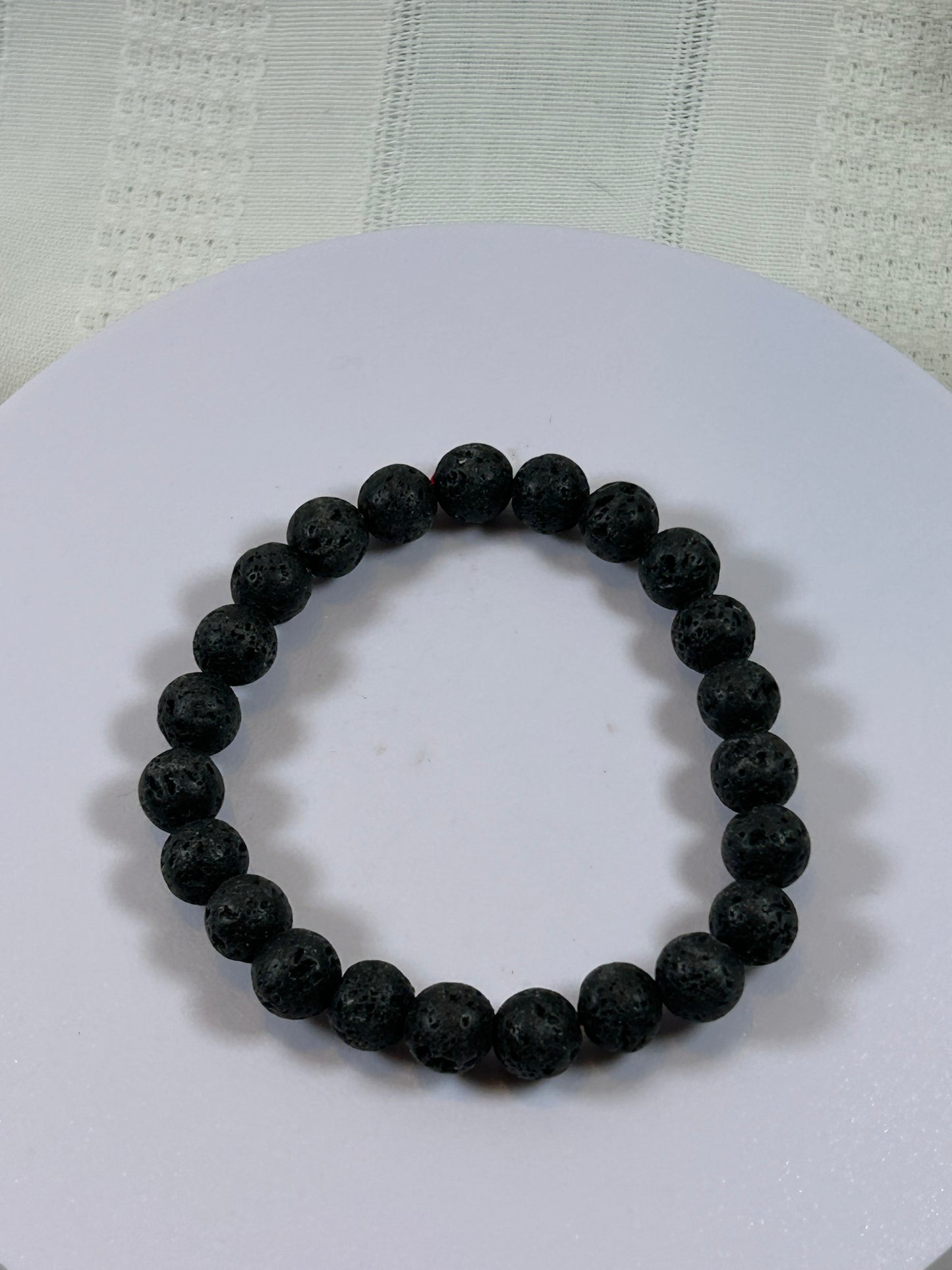(#166) - LAVA STONE CRYSTAL BRACELET - NEW
